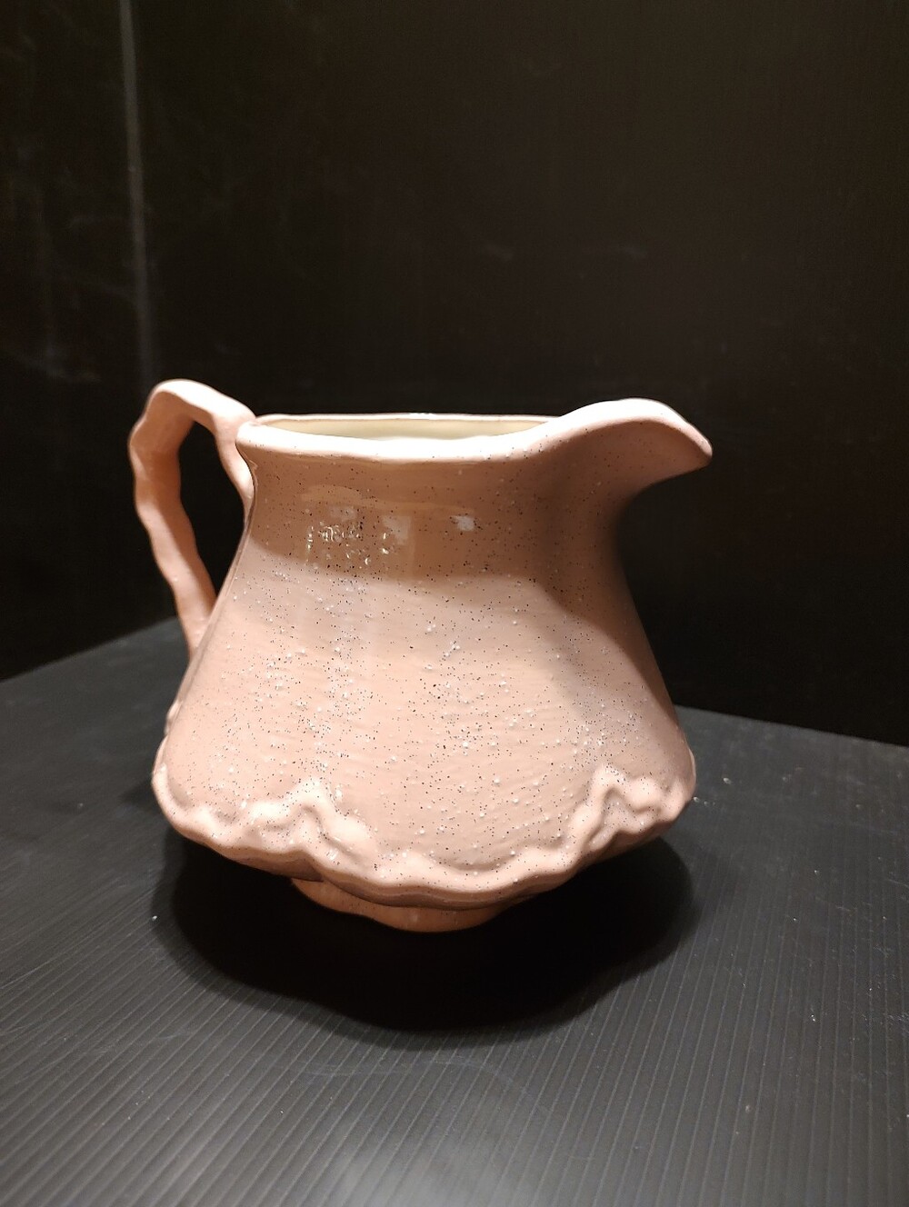 🌷🩷🌷Lovely Vtg 80's Hand Crafted Victorian Inspired Rose Pink Speckled Pottery